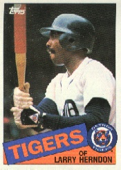 1985 Topps Baseball Cards      591     Larry Herndon